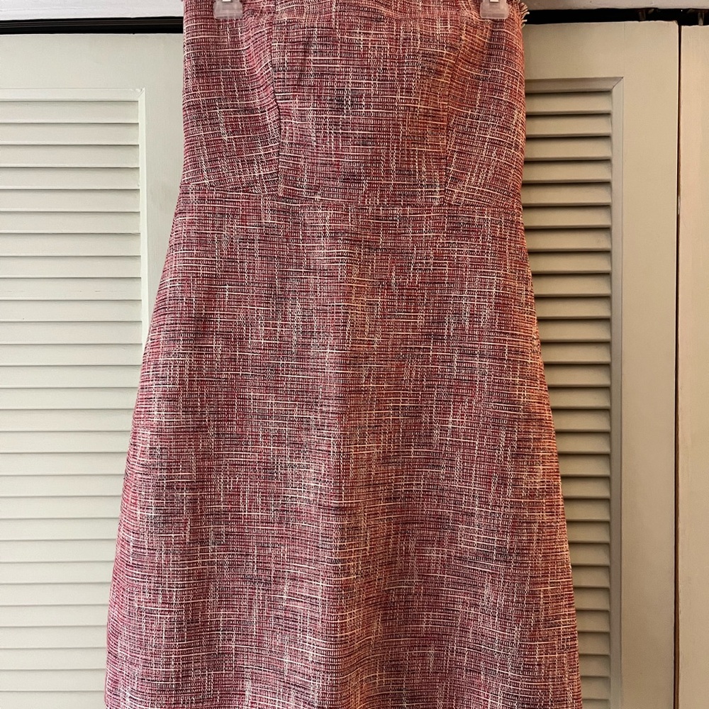 Banana Republic red/blue/white A-Line strapless dress Knee-Length Casual